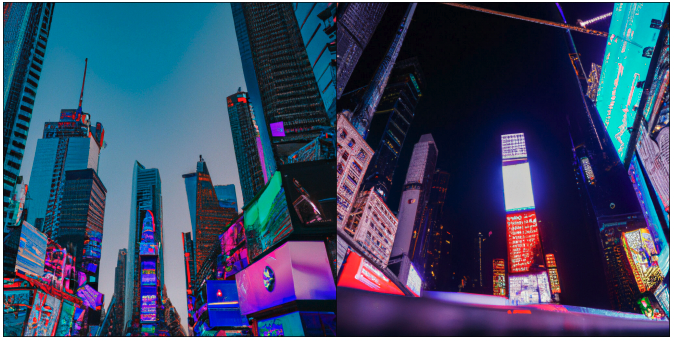 ‘A high quality photo of Times Square.’ Figure from Ramesh, Dhariwal, et al. (2022a).